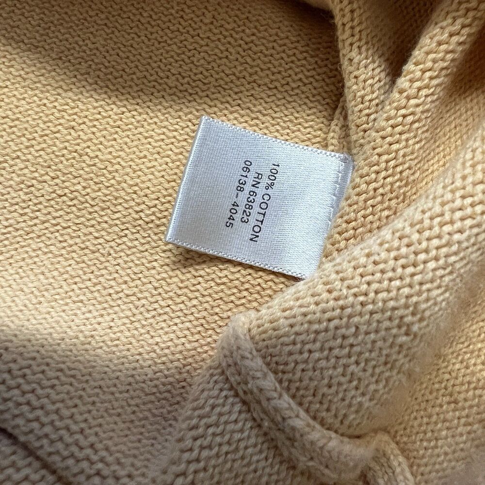 Christopher & Banks Yellow Cotton Sweater Top Cottagecore Grandpa Core XL - Picture 4 of 7